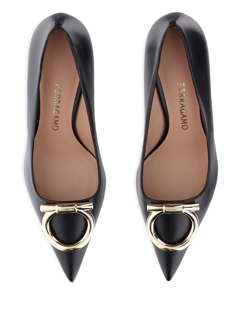 70mm Maxi Gancini leather pumps - 4