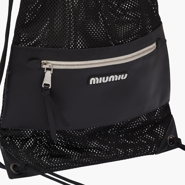 Mesh bag with leather details - 6