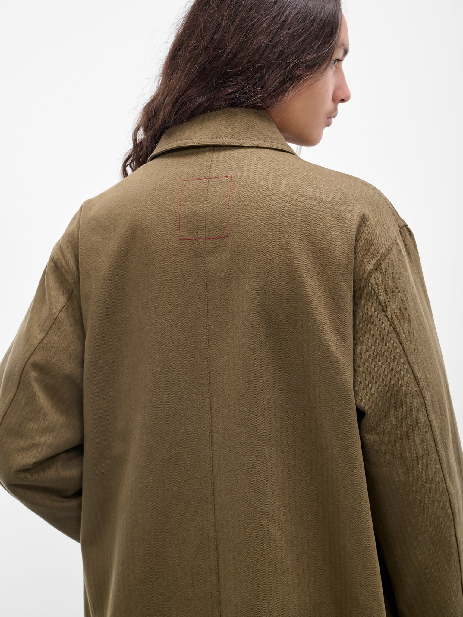 Green Striped Pocket 'Coolly' Coat - 4