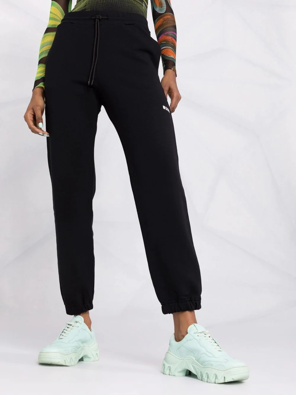 logo-print cotton joggers - 3