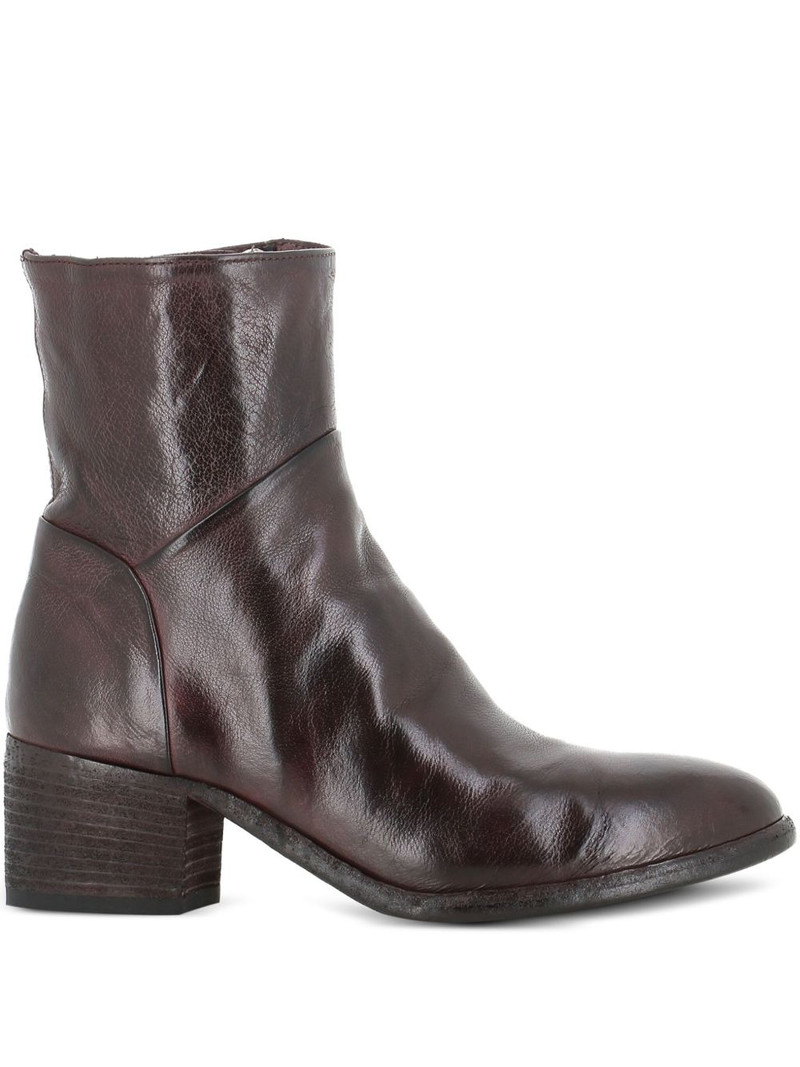 zipped block-heel boots 1