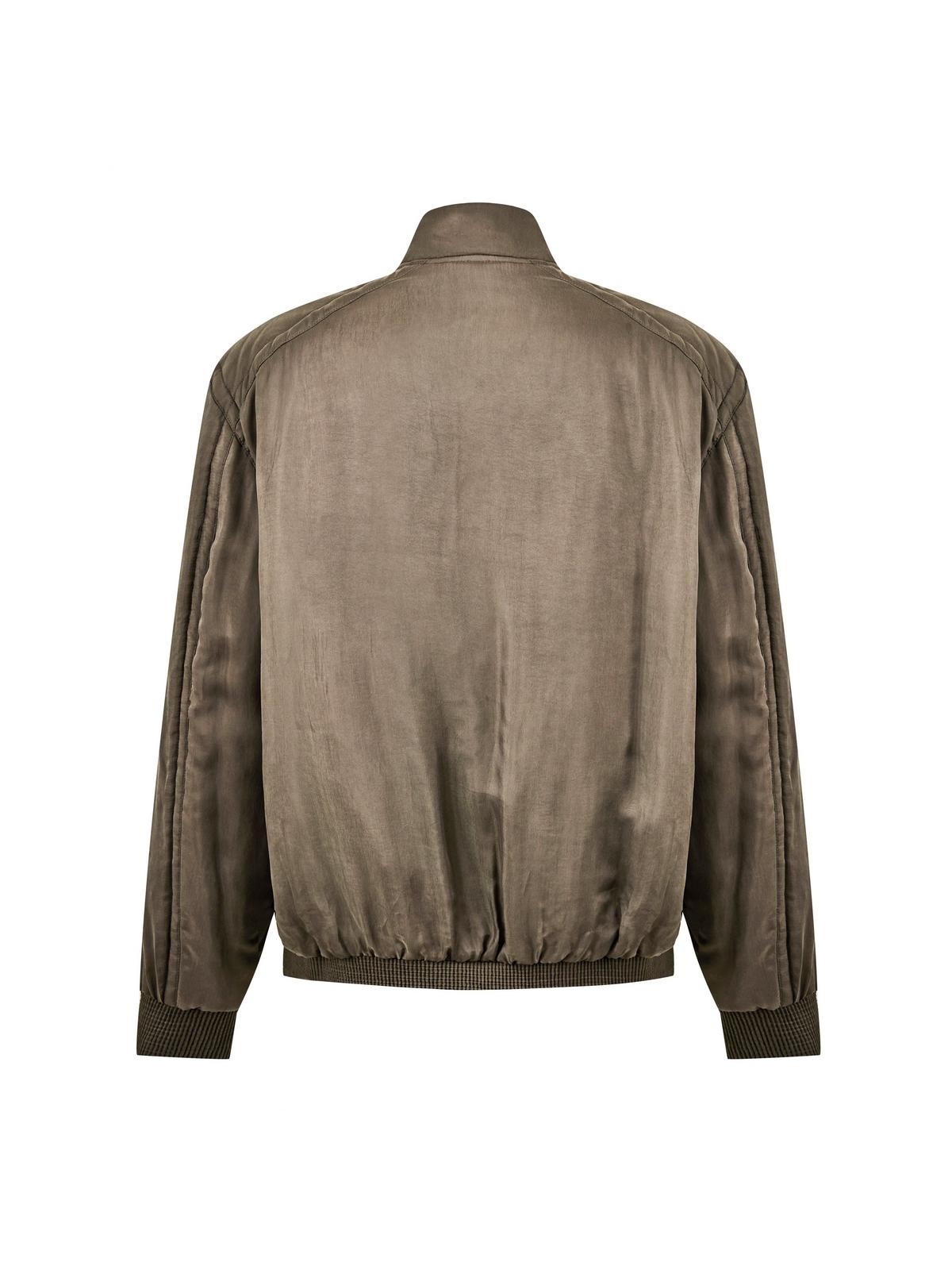 SAINT LAURENT TEDDY SATIN TWILL BOMBER JACKET