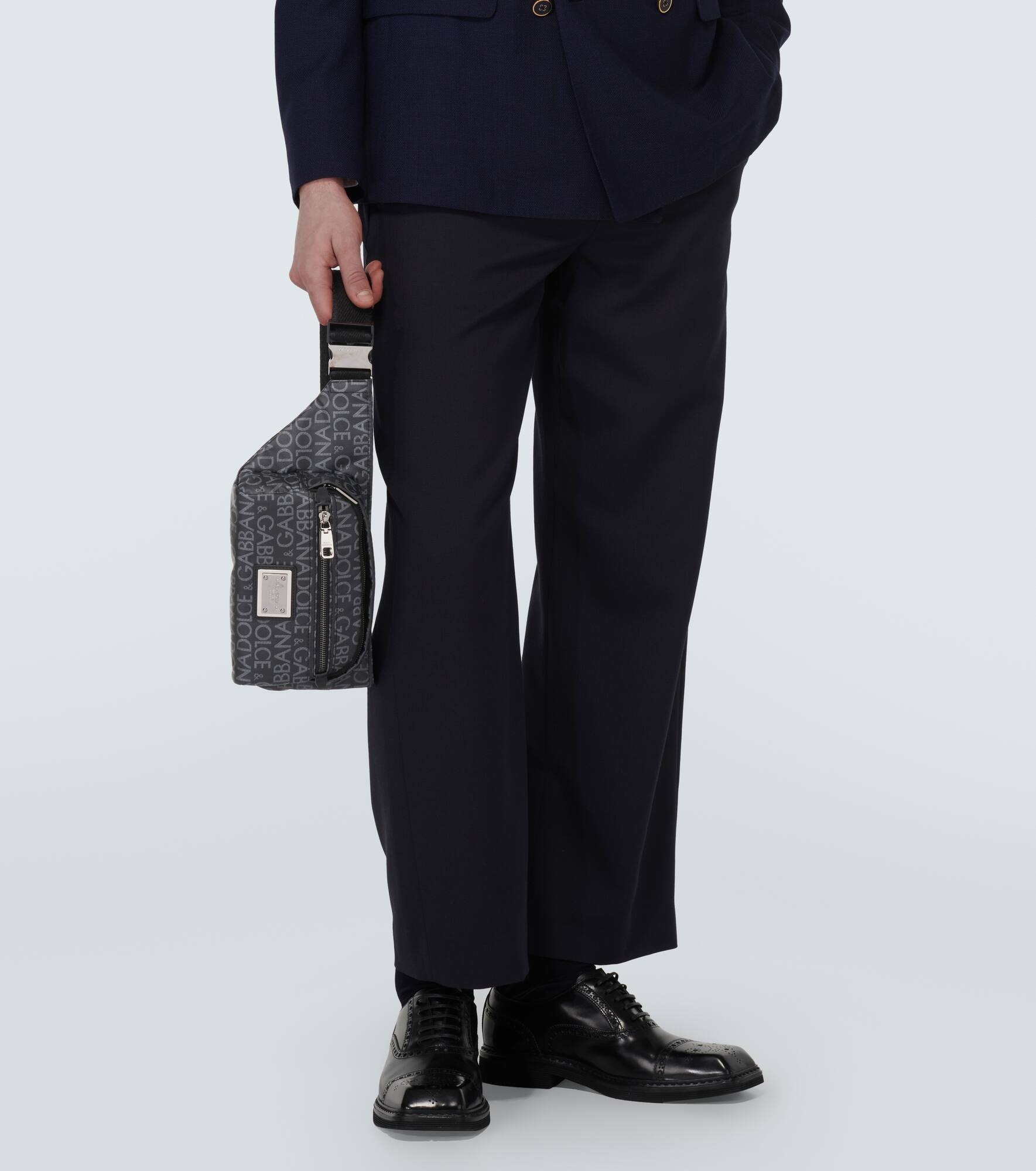Small logo jacquard belt bag - 2