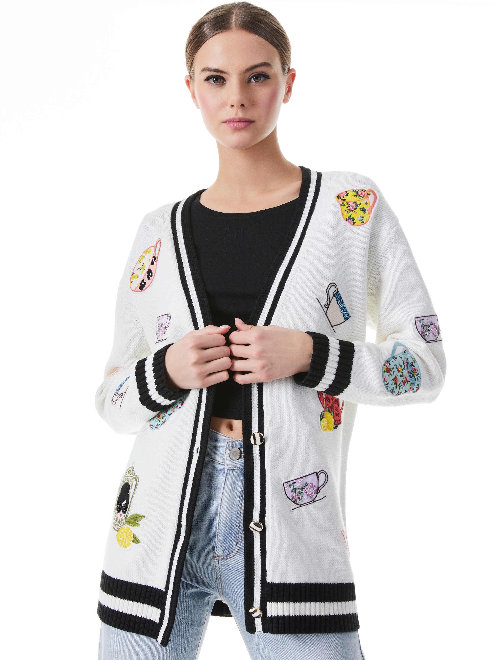 BRADFORD EMBROIDERED GRANDPA CARDIGAN - 2
