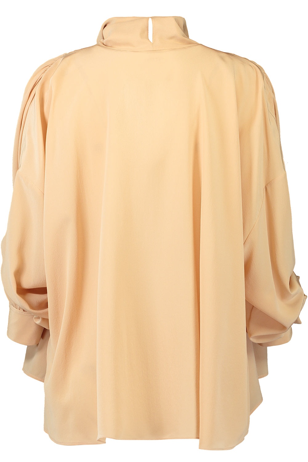 Long Sleeve Tie Front Blouse - 2