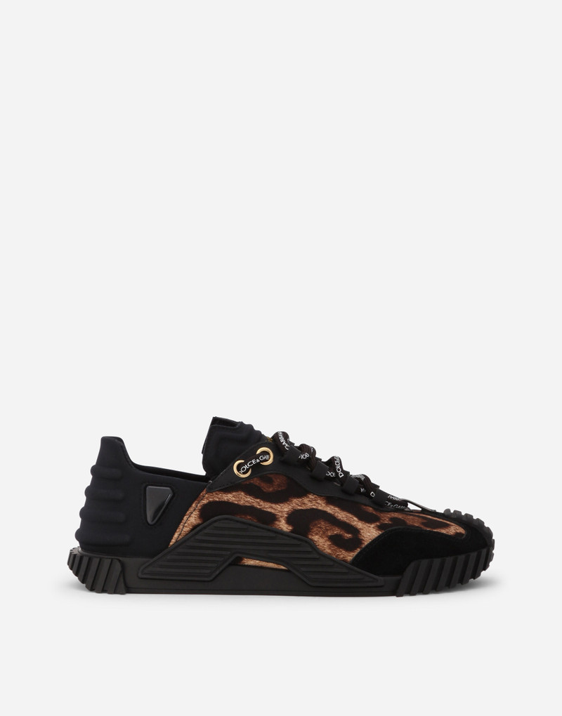 Leopard-print cotton NS1 slip-on sneakers 1