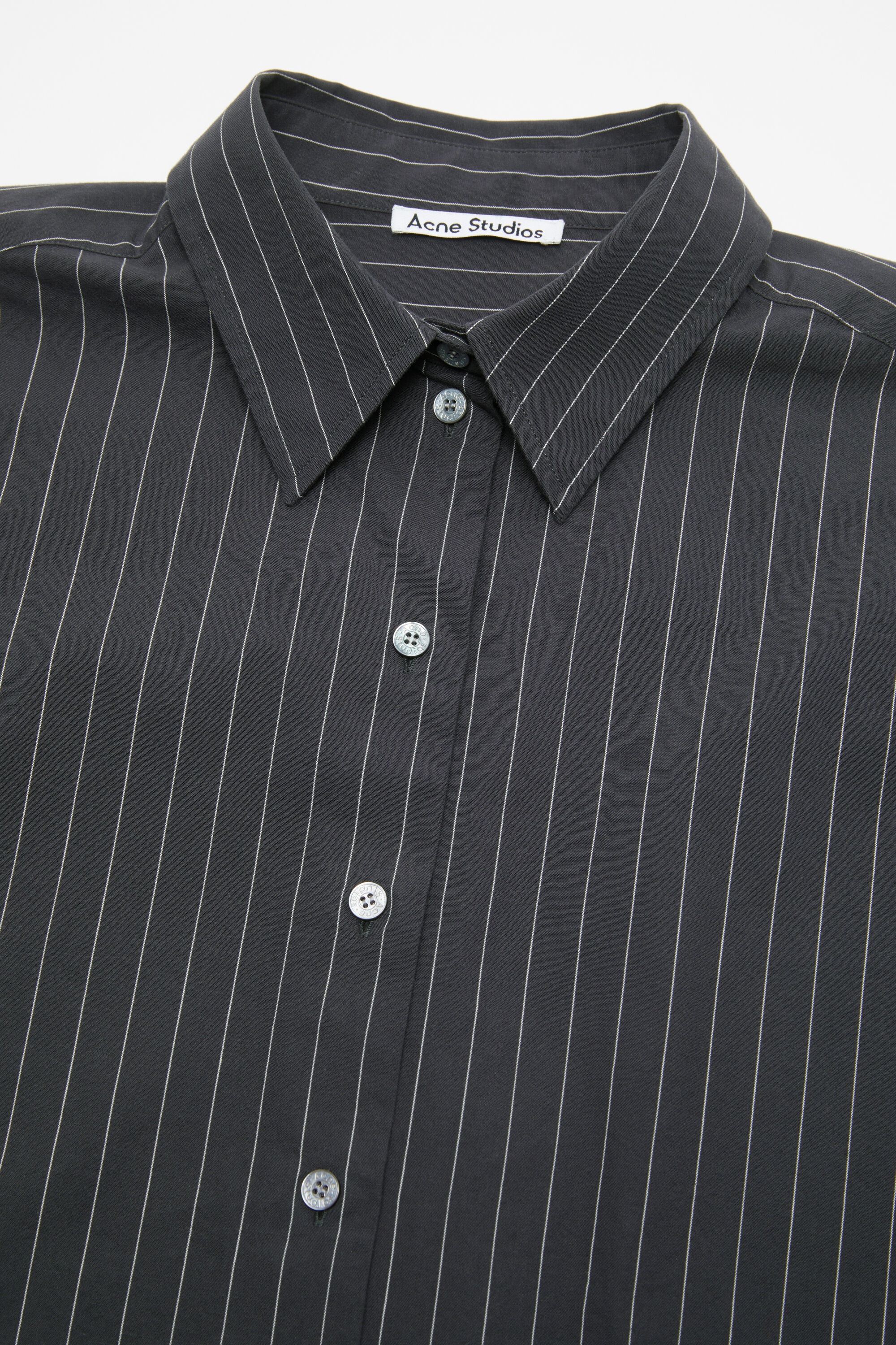 Shirt jacquard pinstripe - Black/white - 5