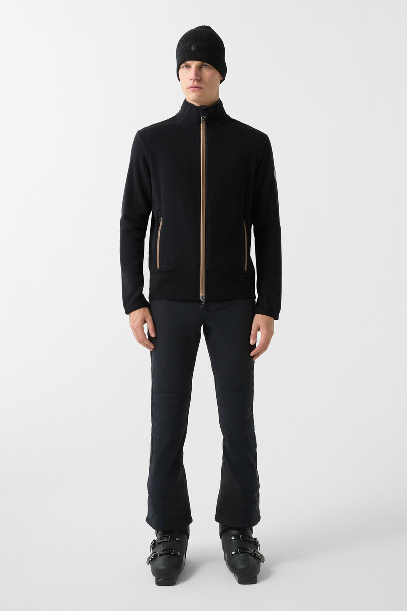 BOGNER Fabio mid-layer fleece jacket in Black outlook