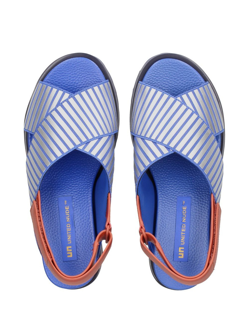 Rico X Sandal striped crossover-strap sandals 3