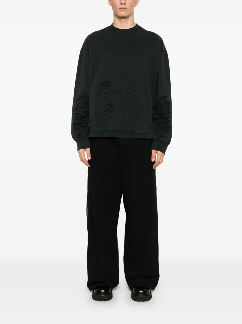 ripped sweatshirt - 2