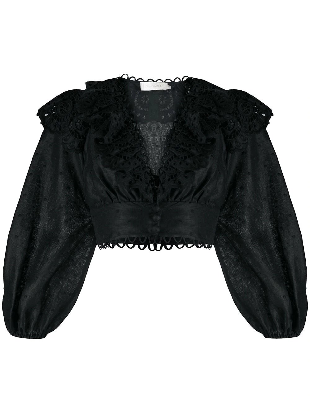 Bellitude ruffled cropped blouse - 1