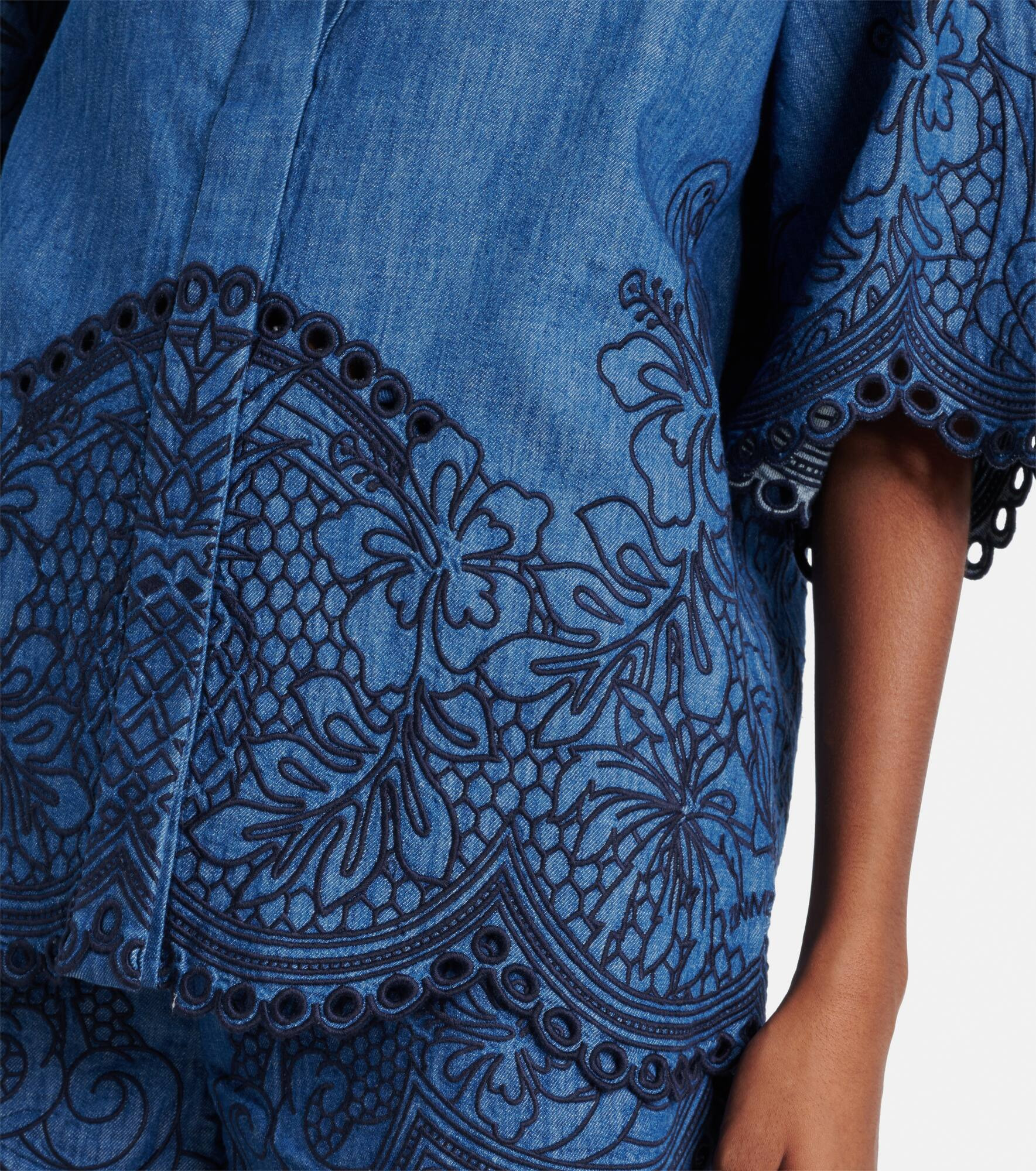 Coco embroidered denim shirt - 5