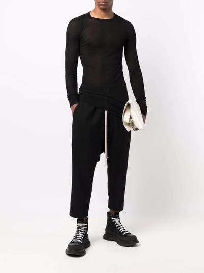 Rick Owens slim-cut semi-sheer top outlook