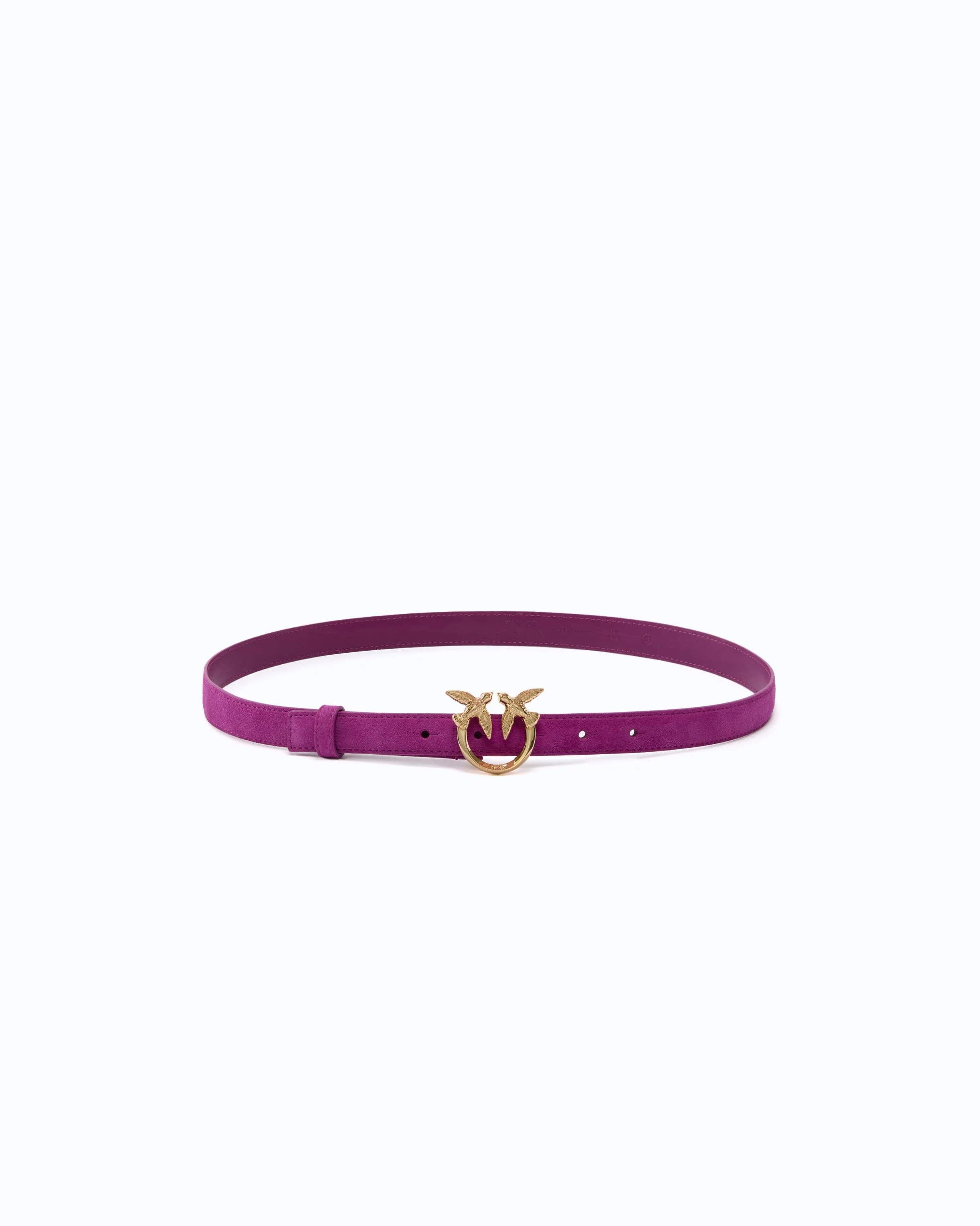 SUEDE BELT WITH LOVE BIRDS BUCKLE, 2 CM - 1