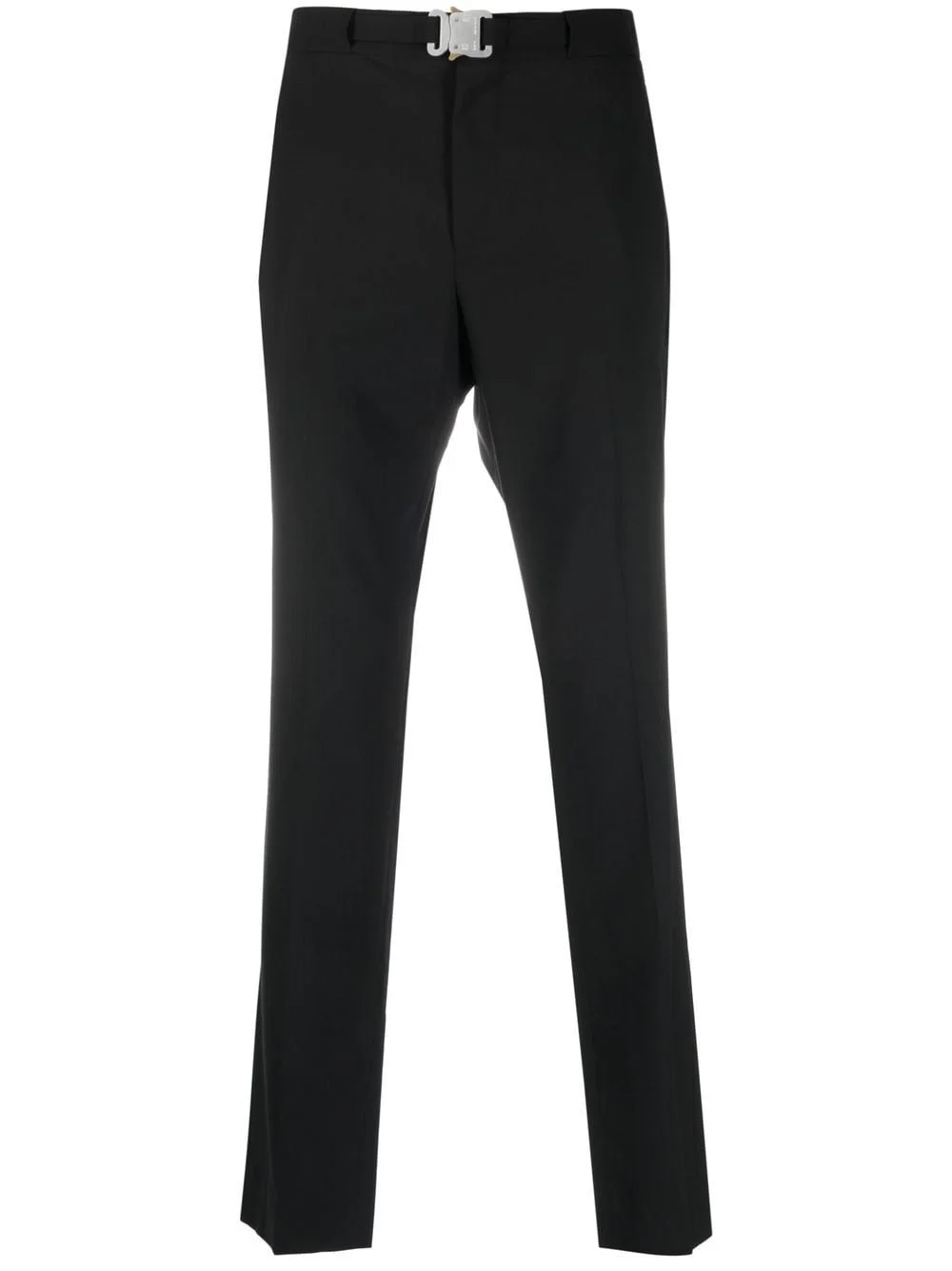 clip-buckle straight leg trousers - 1