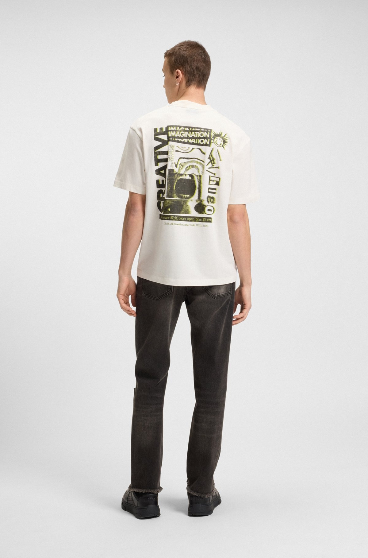 COTTON-JERSEY T-SHIRT WITH HAPPY HUGO ARTWORK - 5