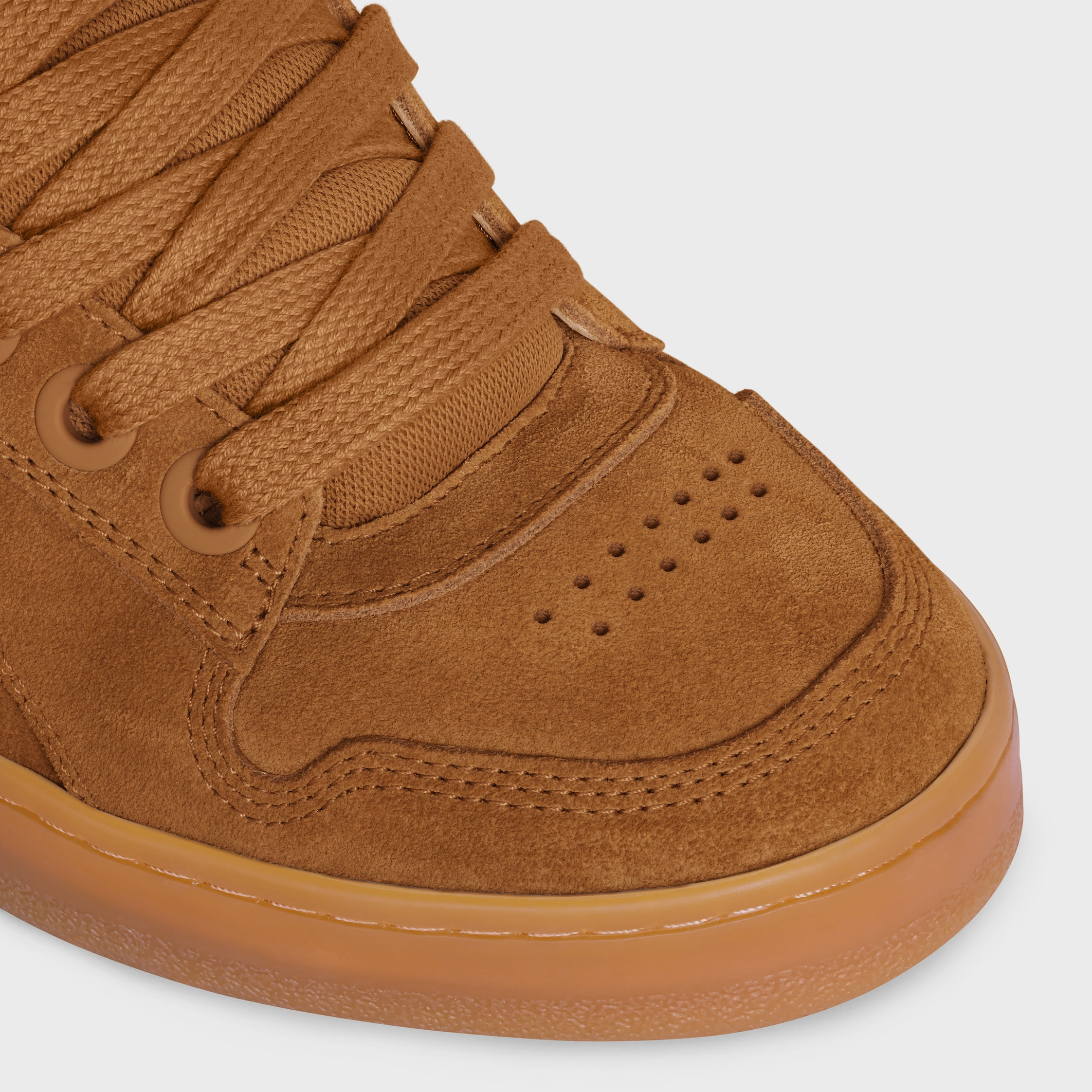 CELINE HUNTINGTON LOW LACE-UP SNEAKER in SUEDE CALFSKIN AND MESH - 4
