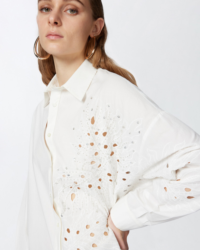 SHIRT WITH BRODERIE ANGLAISE AND CRYSTALS 5