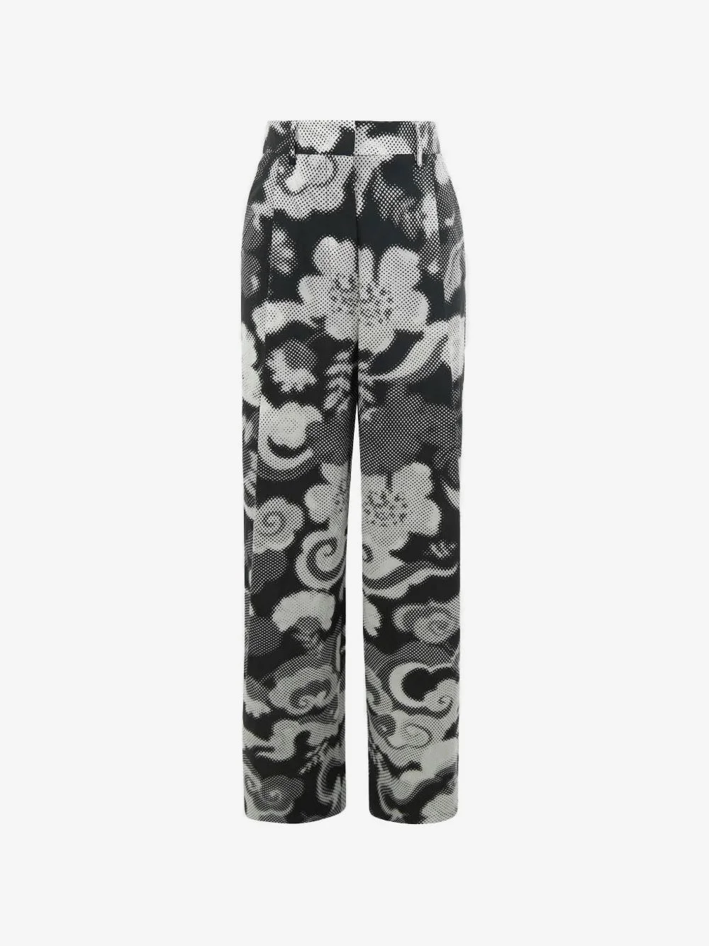 floral-print wide-leg trousers - 1