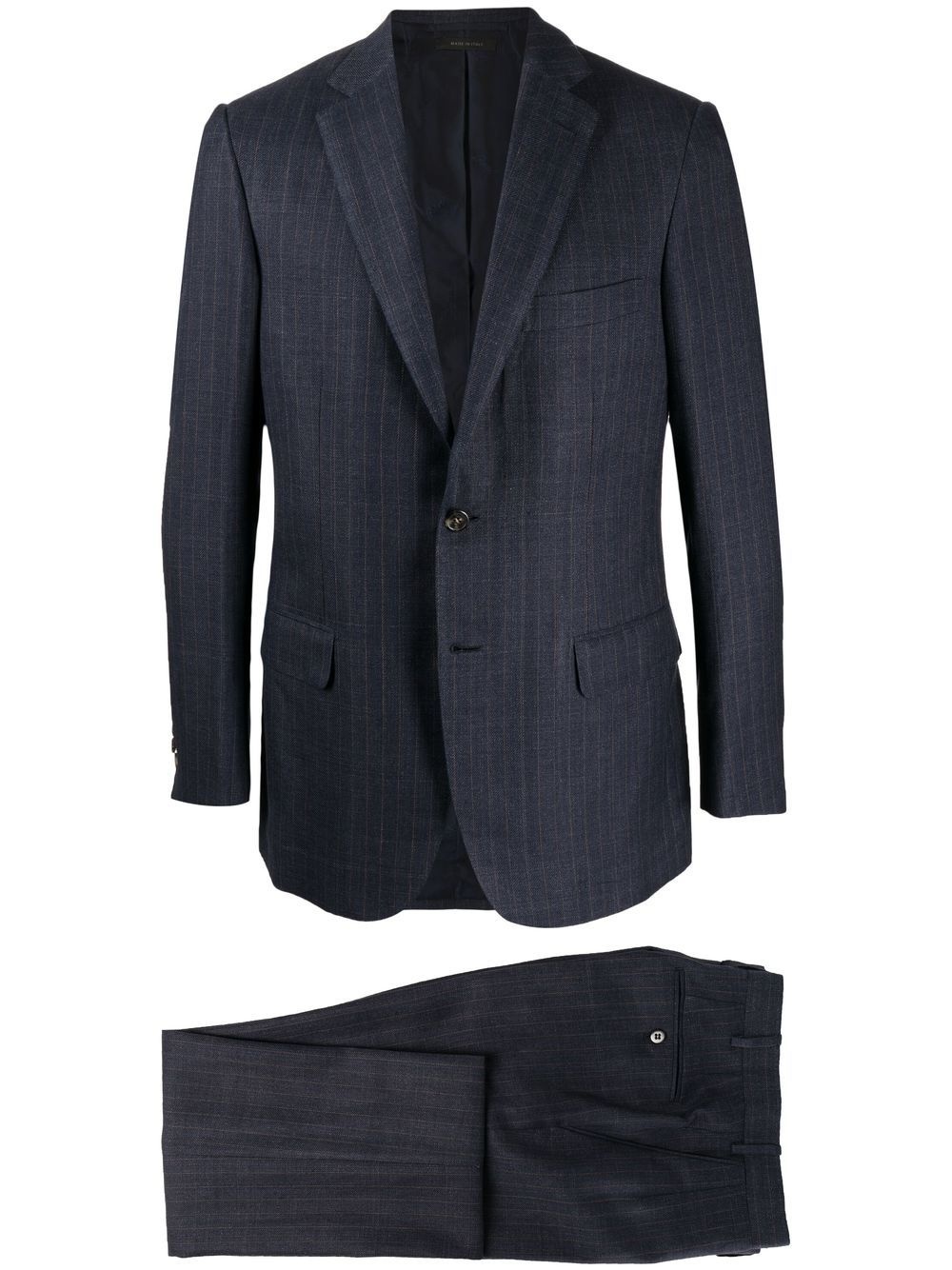 pinstripe single-breasted suit - 1