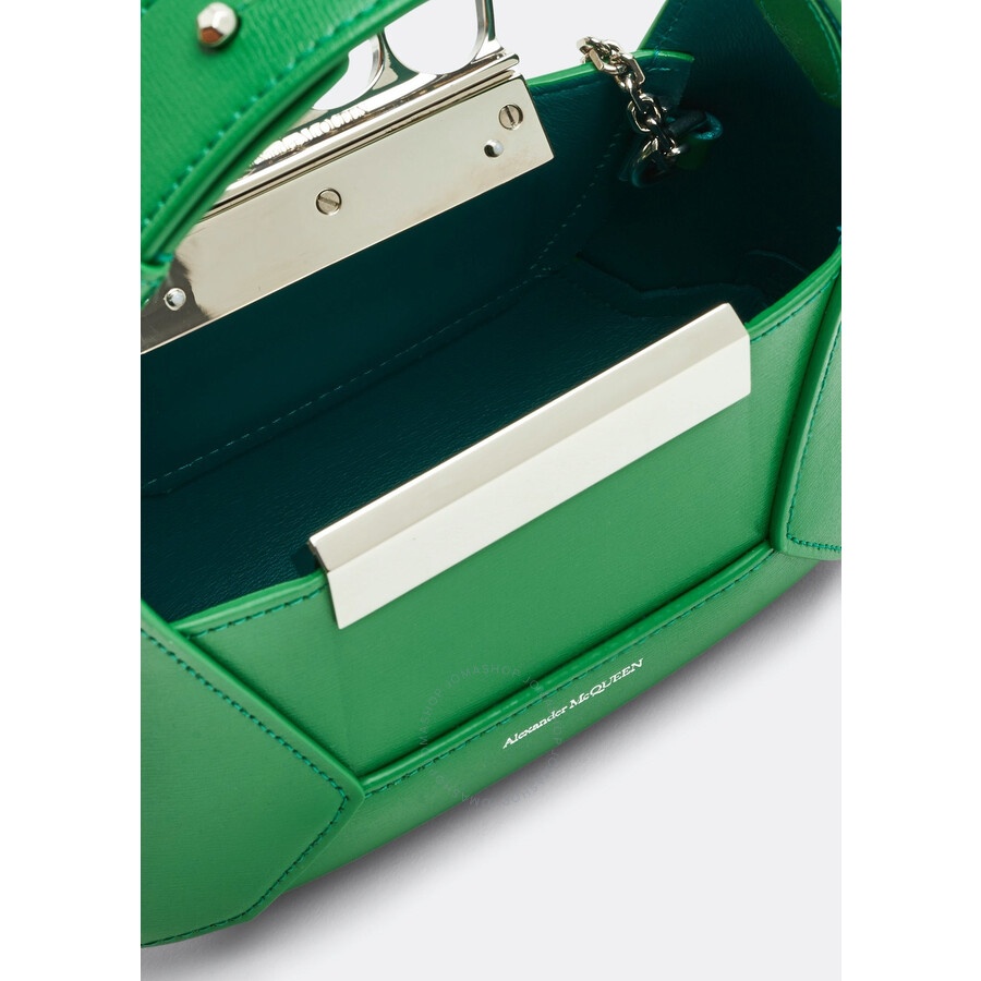 Alexander Mcqueen The Jewelled Hobo Mini Bag In Bright Green - 3