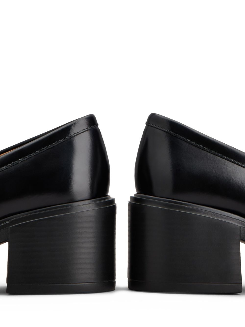 60mm leather loafers - 4