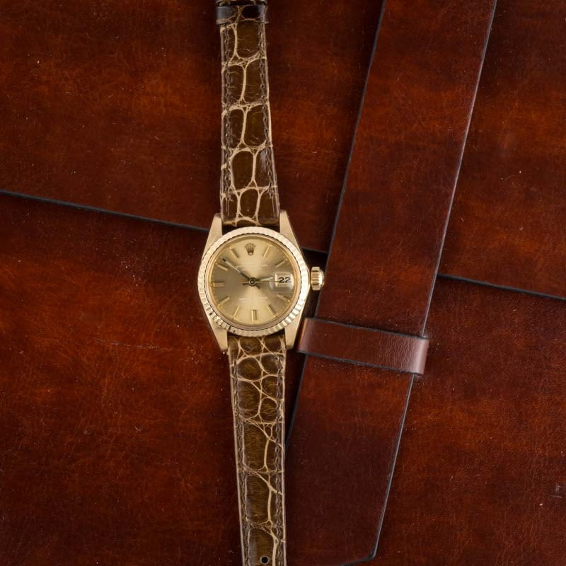 Ladies Rolex Datejust Ref 6917 Yellow Gold - 5