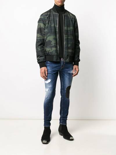 DSQUARED2 distressed patchwork skinny jeans outlook