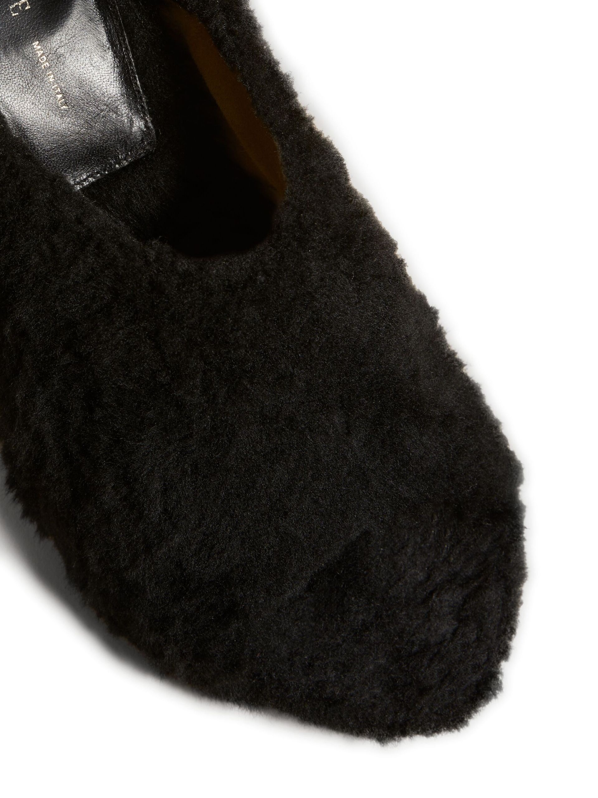 black The Marion 90 shearling mules - 3
