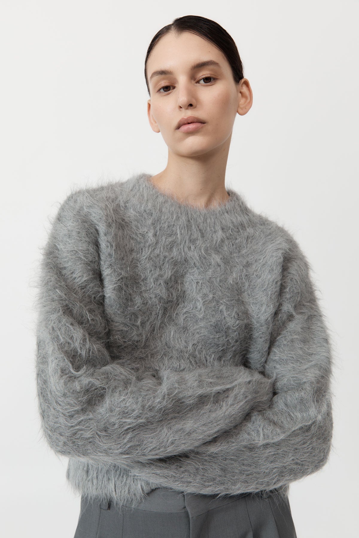 Alpaca Sweater - Soft Grey - 4