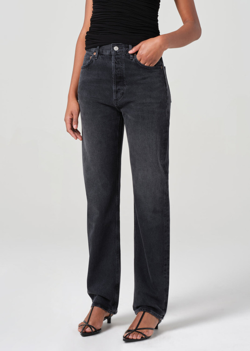 90'S PINCH WAIST HIGH RISE STRAIGHT LONG IN HITCH 5