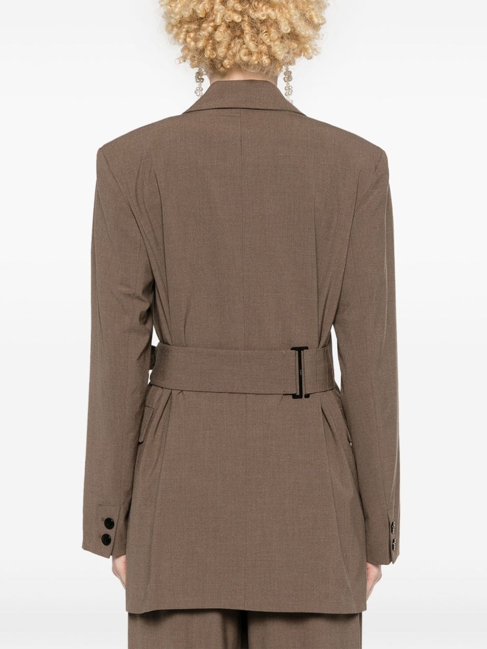 knot-belt wrap blazer - 4