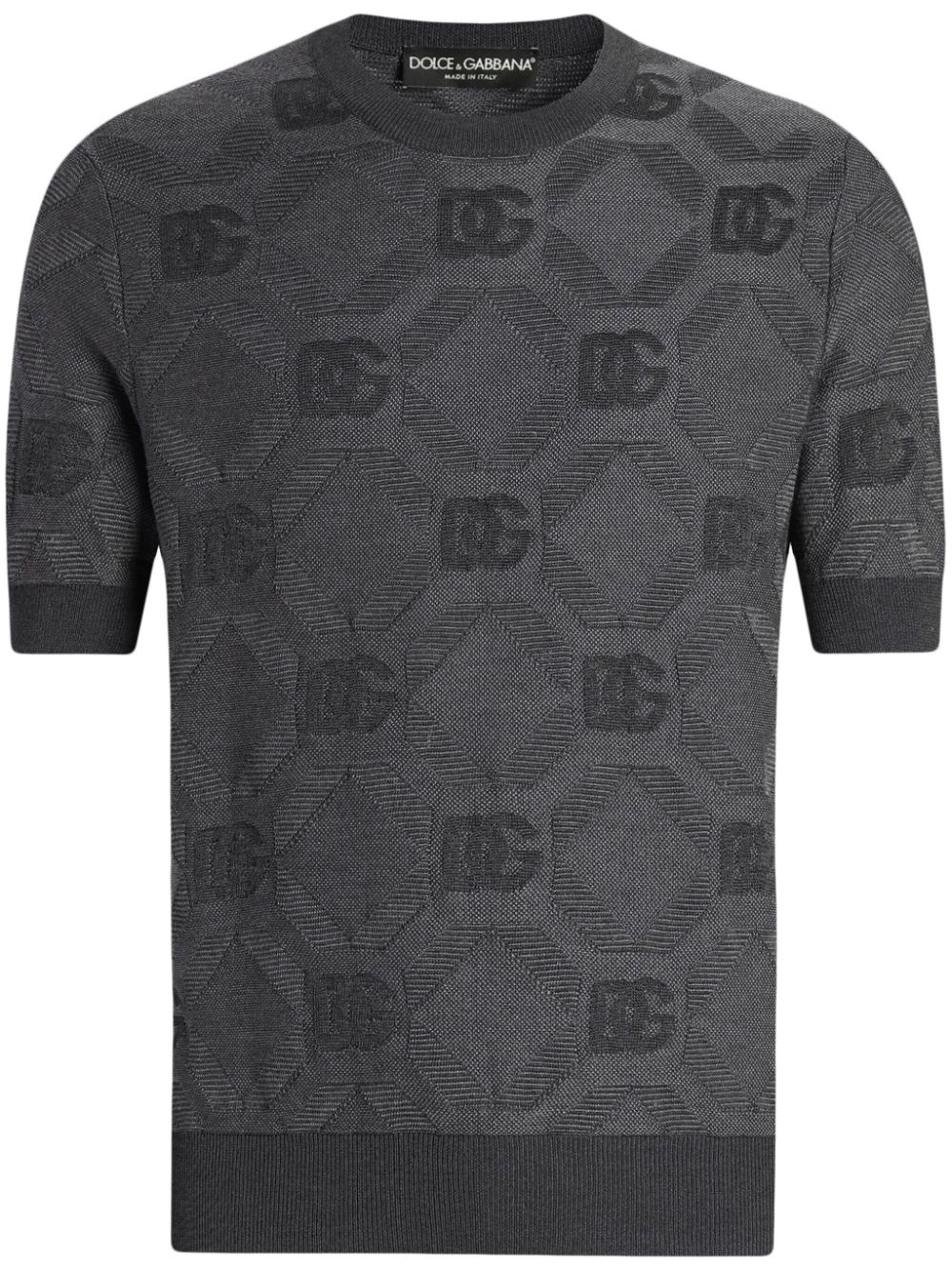 logo-jacquard T-shirt - 1