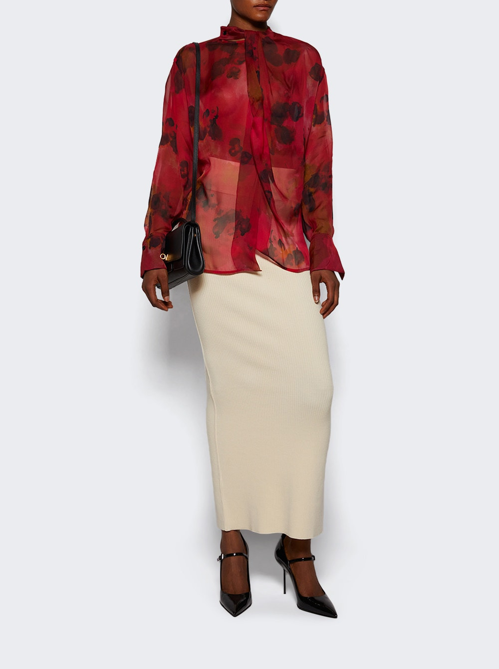 Drape Detail Blouse Rasberry - 5