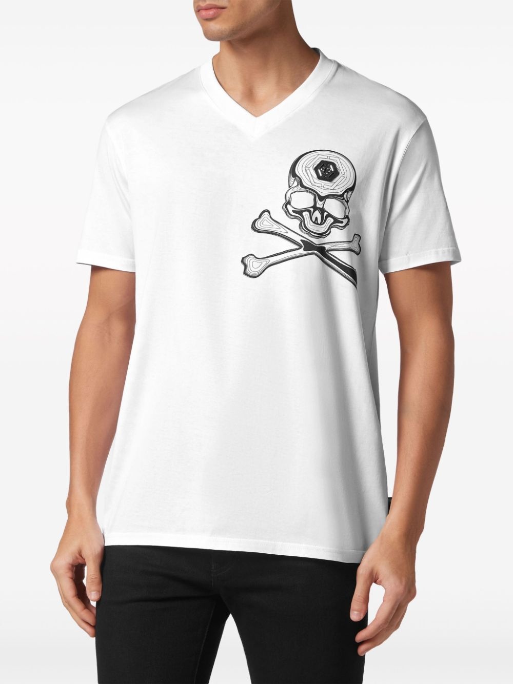 Skull-print cotton T-shirt - 3