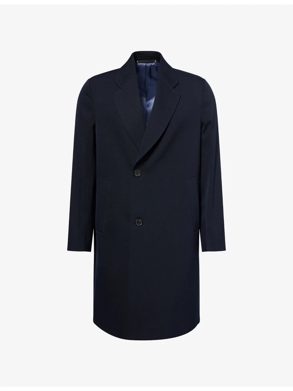 Notch-Lapels Regular-Fit Wool And Cotton Coat - 1