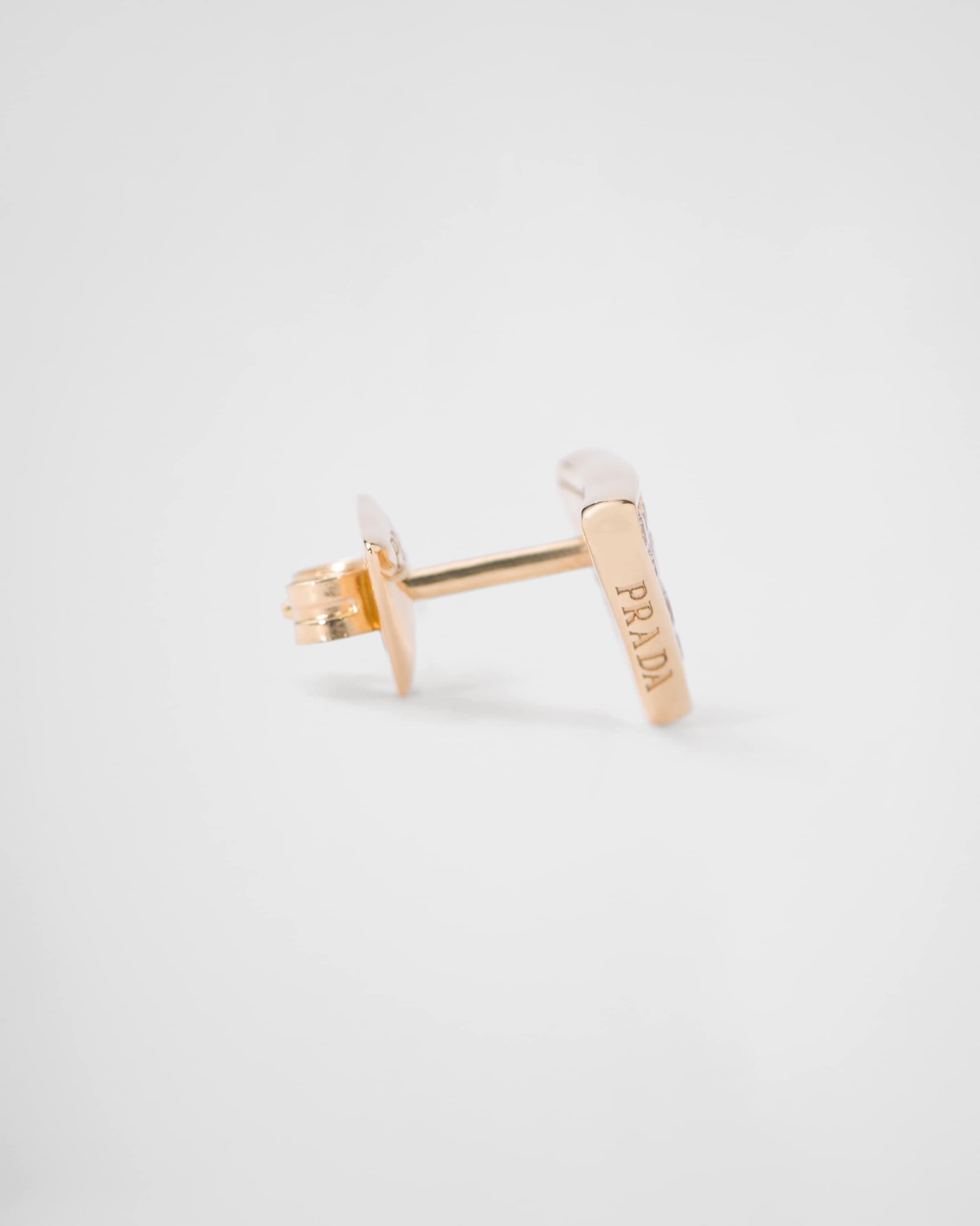 Eternal Gold single earring in yellow gold with diamonds - 2