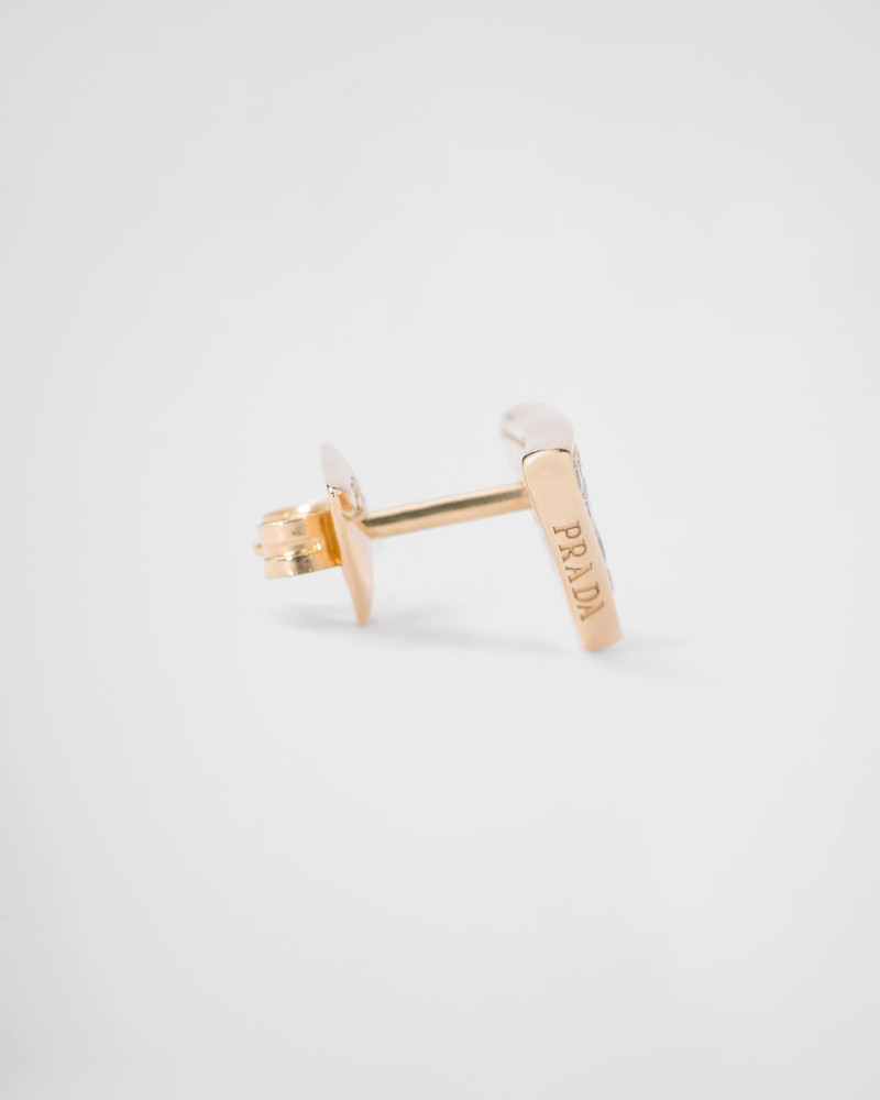 Prada Eternal Gold single earring in yellow gold with diamonds outlook
