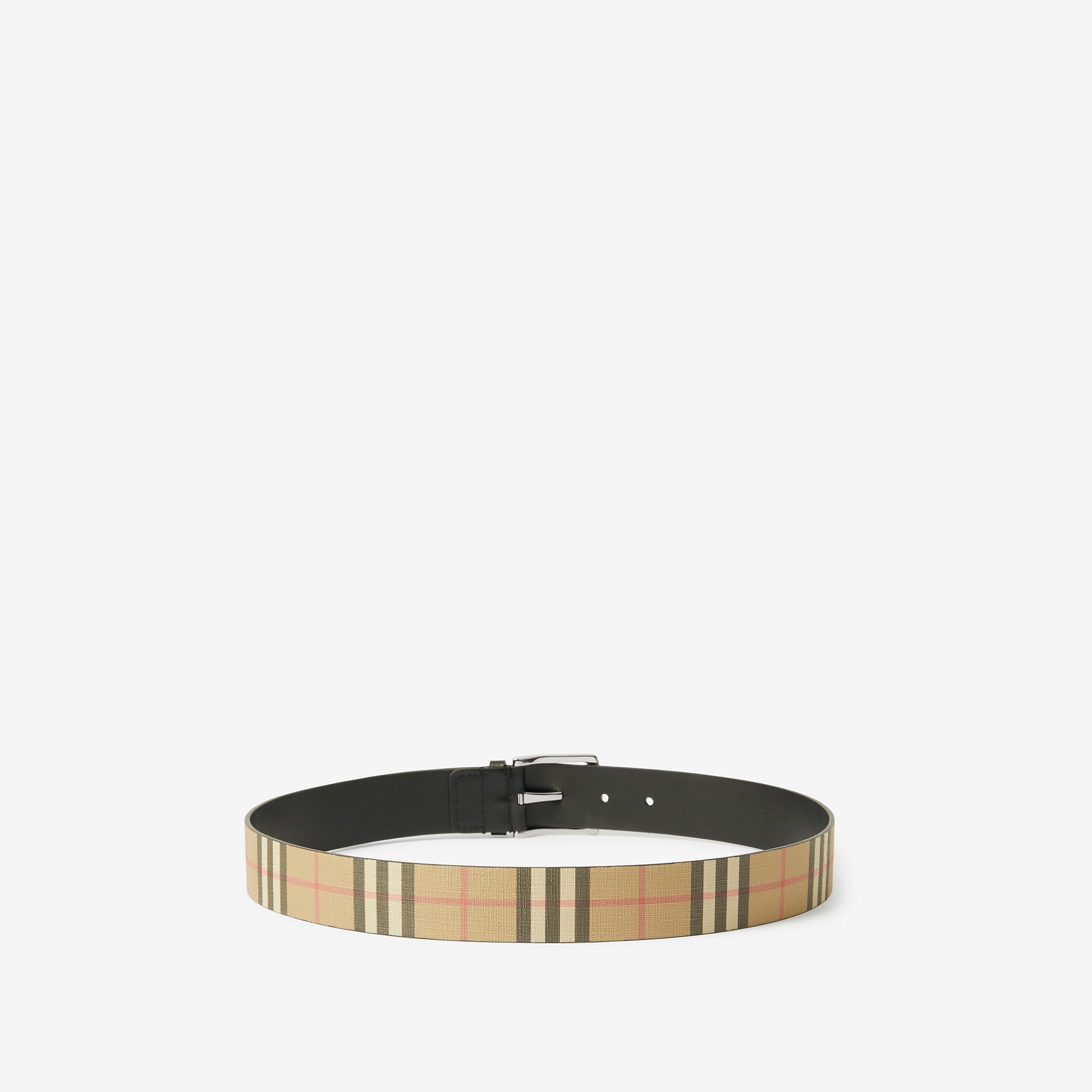 Vintage Check and Leather Belt - 2