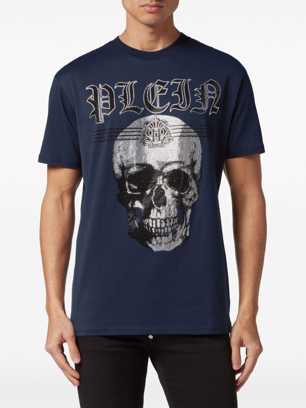 Skull logo-print cotton T-shirt - 2