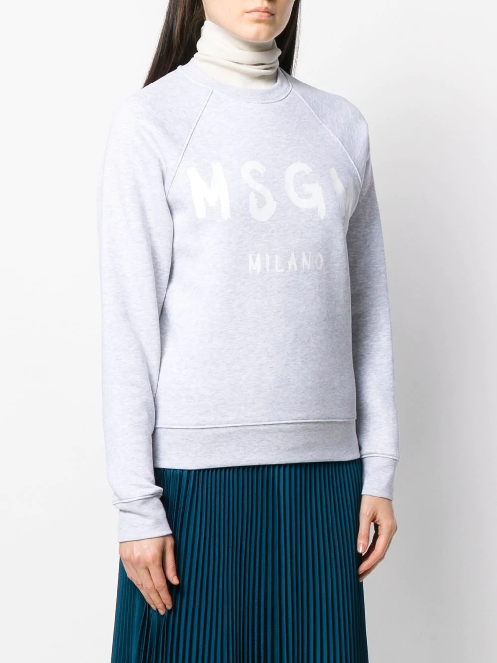 logo print crew neck sweater - 3