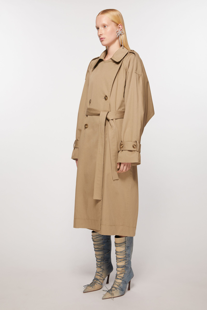 Double-breasted trench coat - Cold beige 3