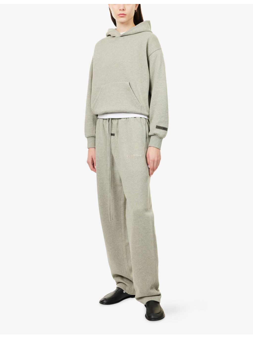 Embossed-Branding Relaxed-Fit Cotton-Blend Hoody - 2