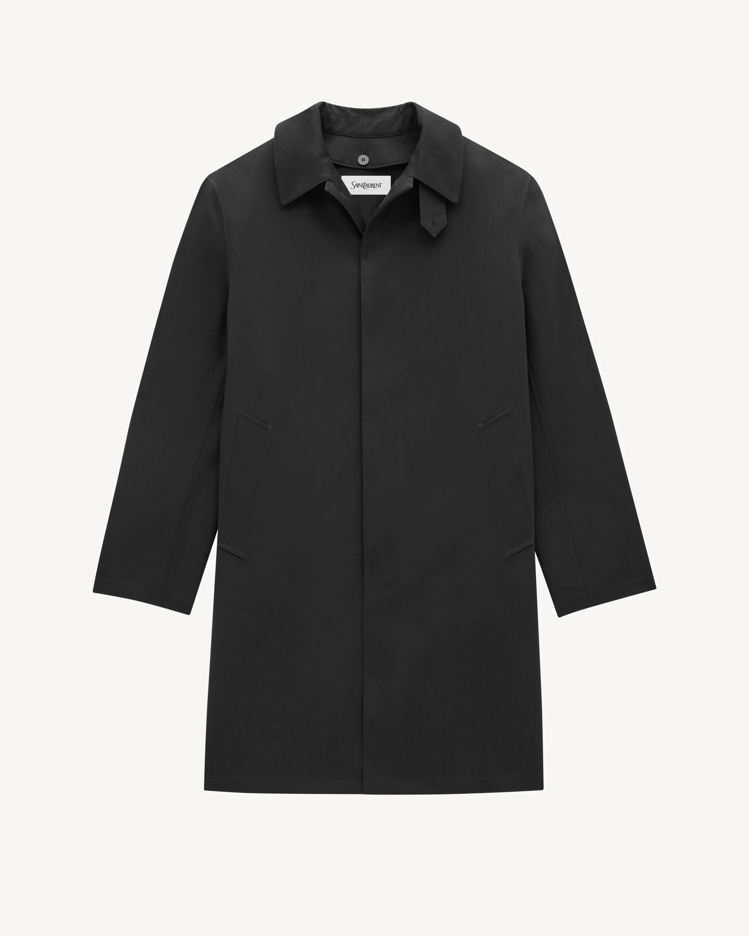 MACKINTOSH COAT IN WATER-REPELLANT CANVAS - 1
