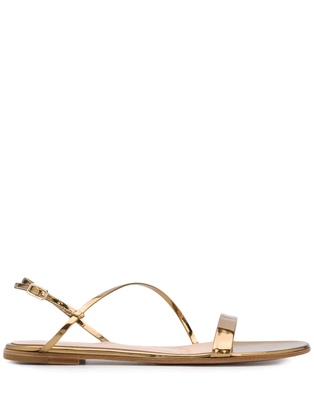 Manhattan metallic flat sandals - 1