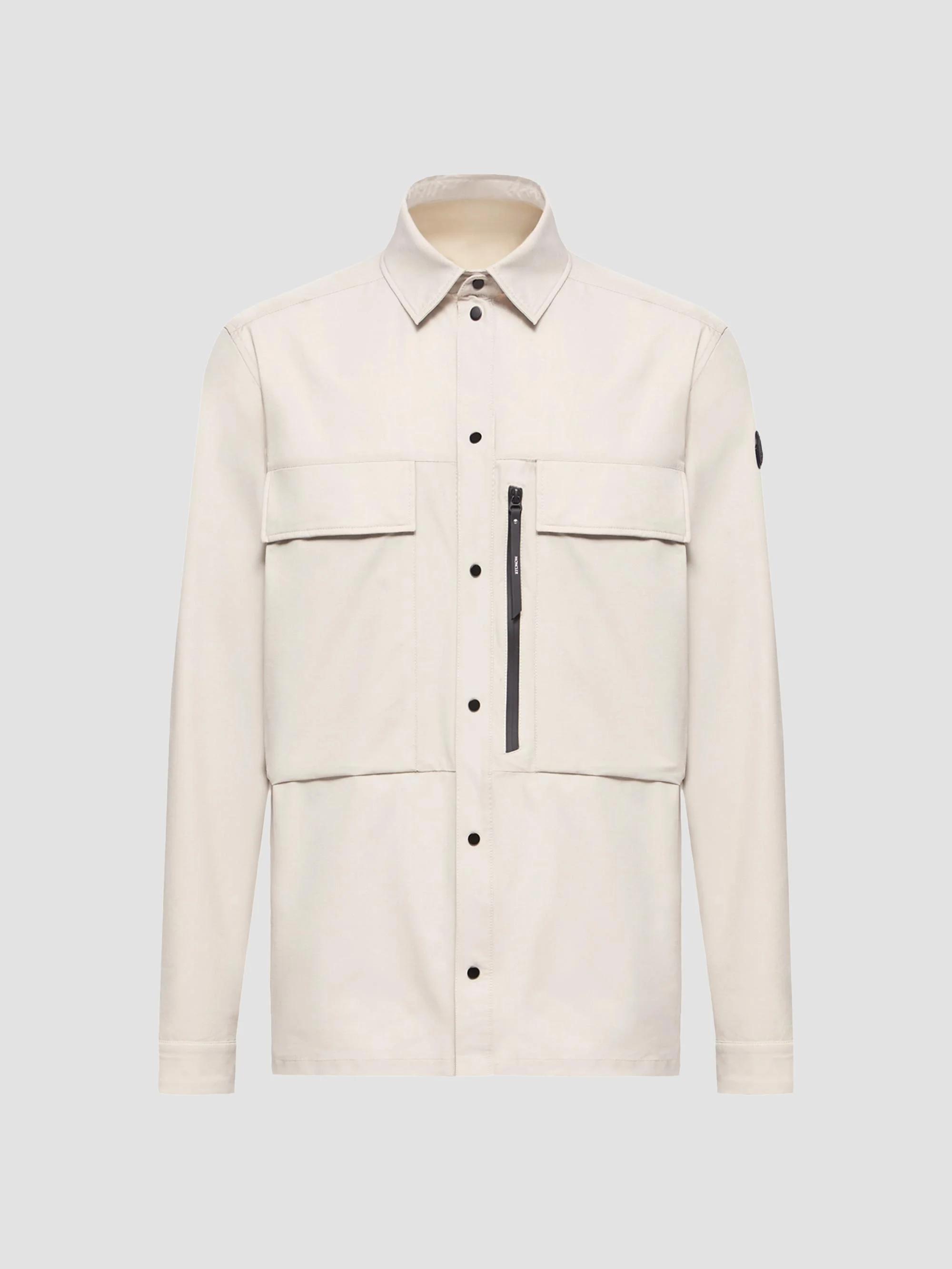 Men's Zip-Up Shacket - White Ivory - 1