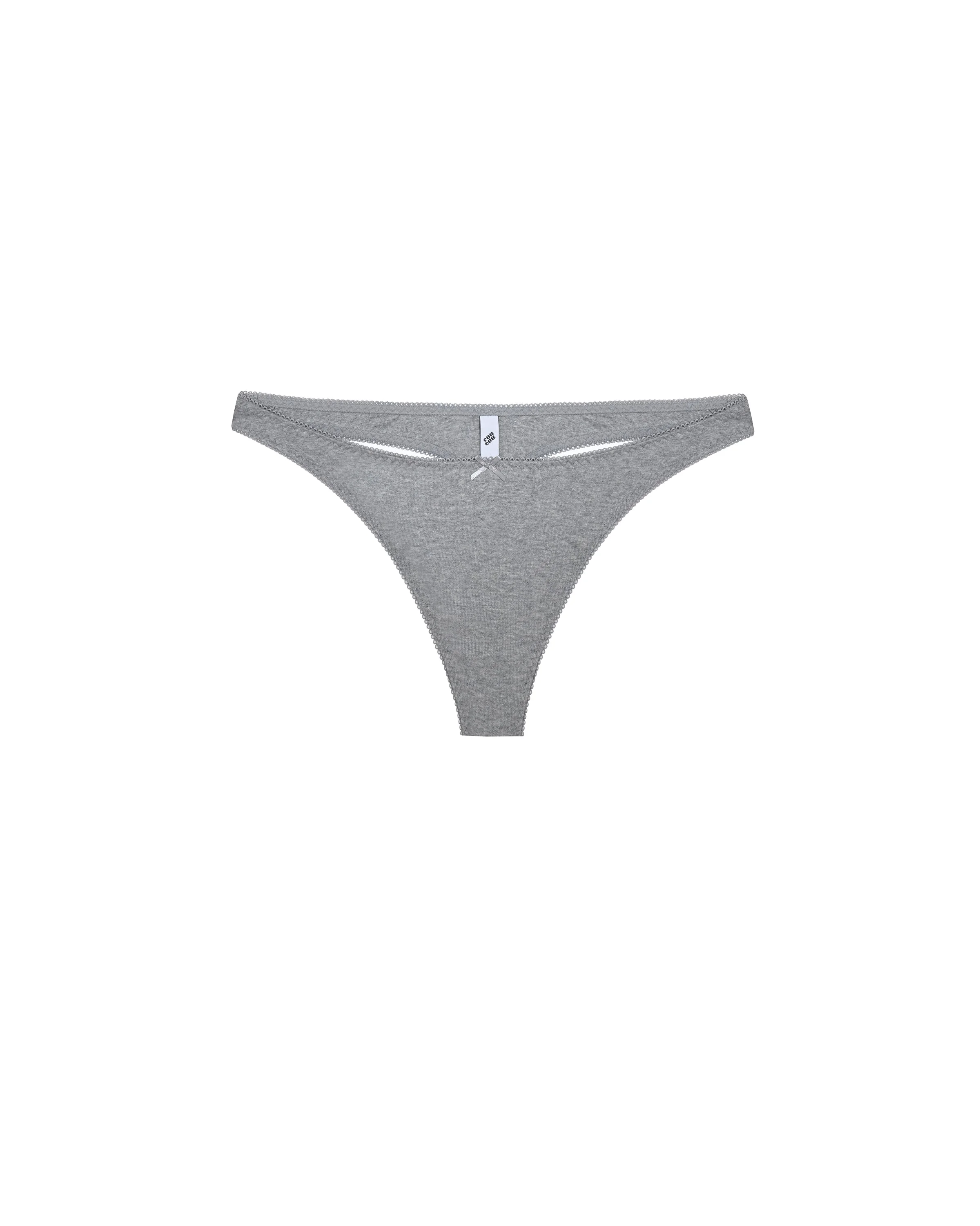 The Thong: Cotton Jersey Grey - 1