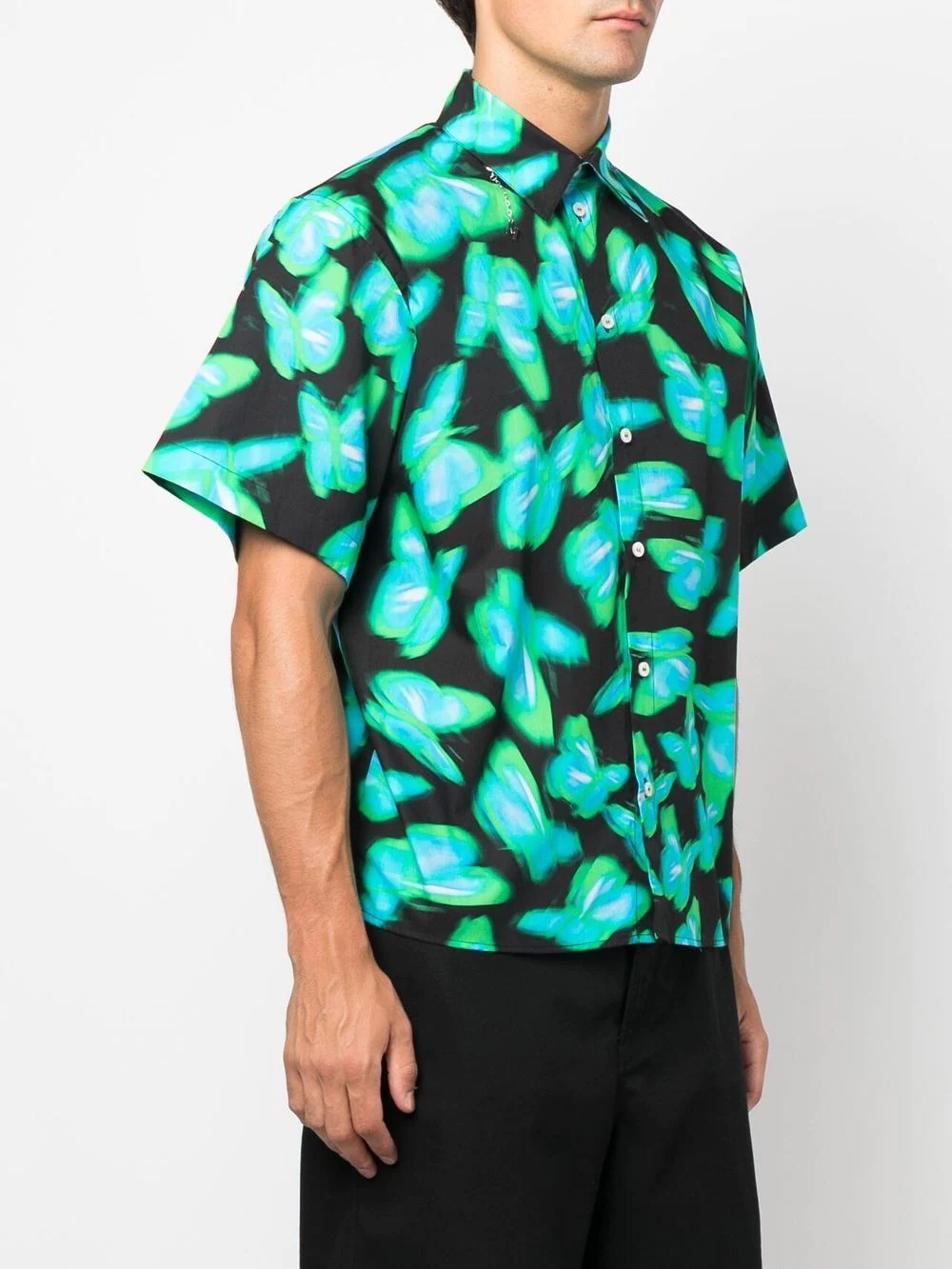 abstract-print short-sleeve shirt - 3