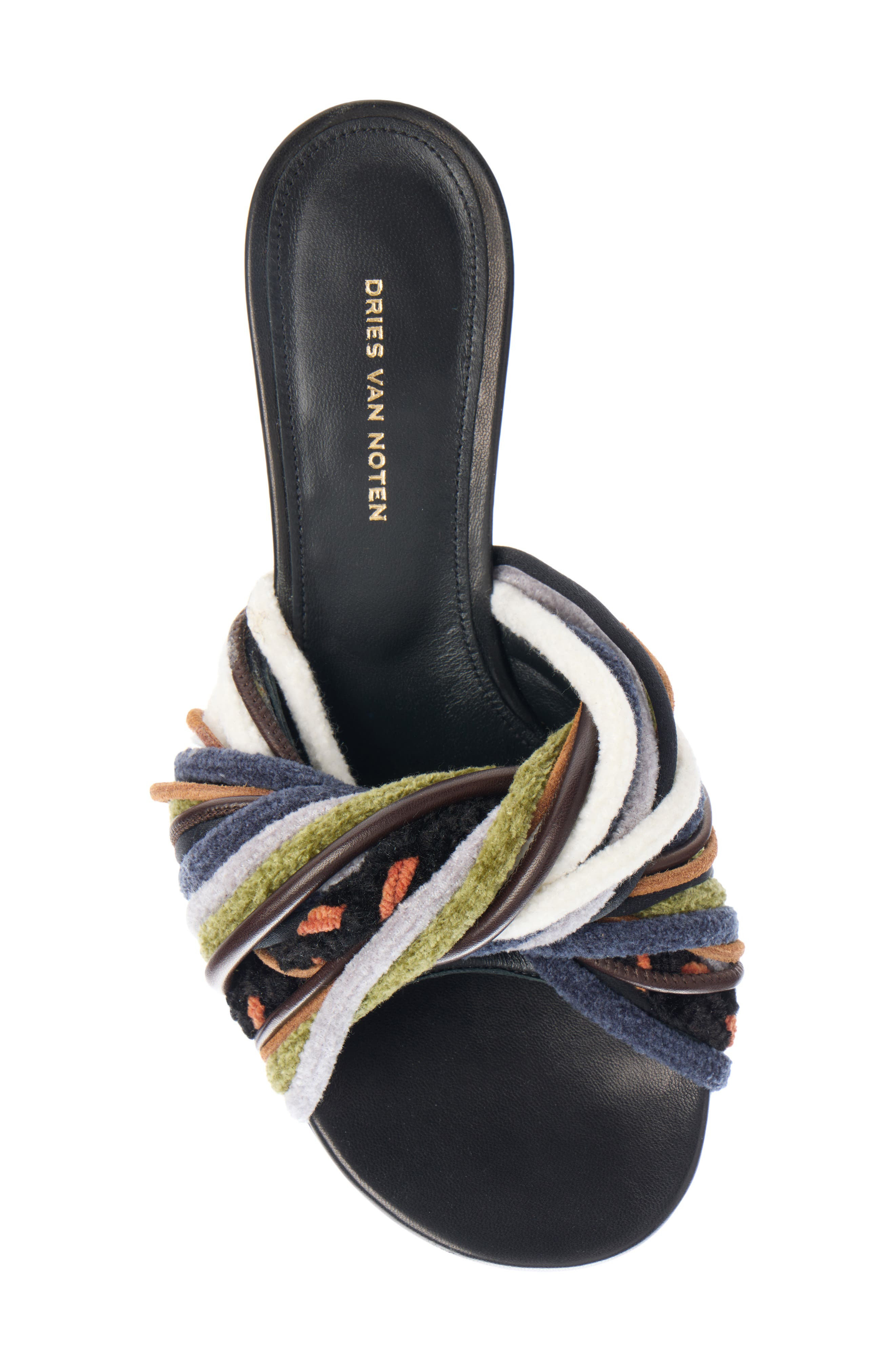 Dries Van Noten Dented Wedge Slide Sandal in Black Multi at Nordstrom - 4