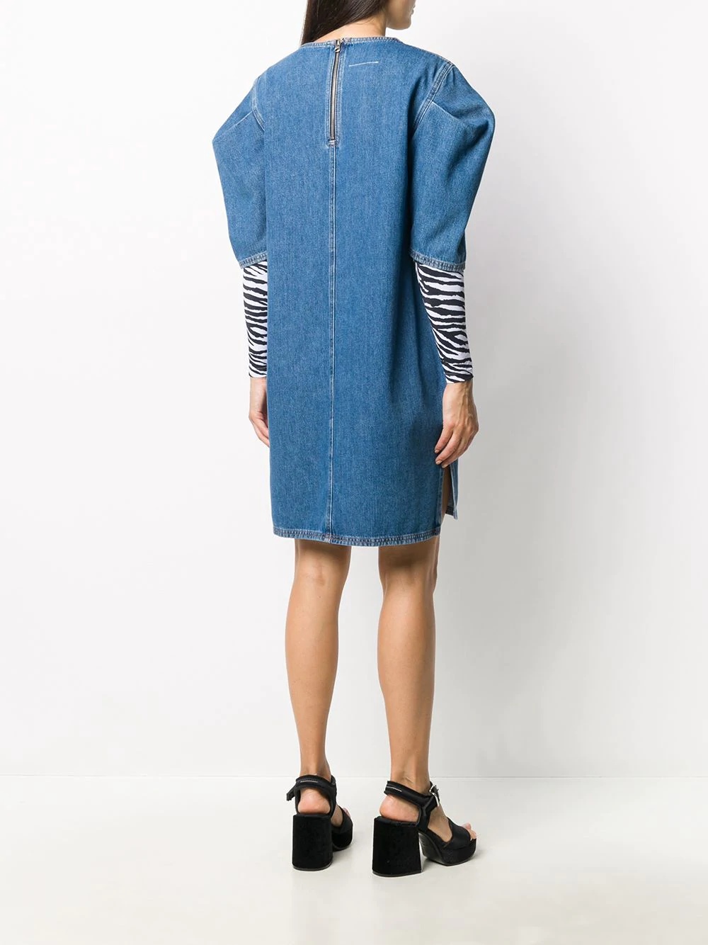 short denim dress - 4